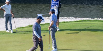 Players compete at Bahrain Royal Golf Club as the DP World Tour event begins.