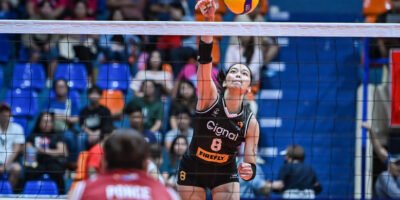 Erika Santos attacks during Cignal’s PVL All-Filipino Conference victory. [PVL Images]