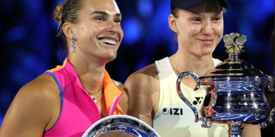 Elena Rybakina celebrates winning her first Australian Open title after defeating Aryna Sabalenka 6-4, 4-6, 6-4. [photo credit: Australian Open Instagram]