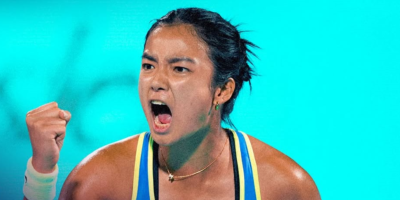 Eala reacts after sealing the win in a tense third-set tiebreak. [photo credit: WTA Instagram]