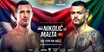 The BRAVE CF bantamweight world champion competes at Aleksandar Nikolić Hall on February 14.