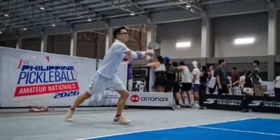 Players compete in the 1st Philippine Pickleball Amateur Nationals at Tela Park Center. [photo credit: Miguel de la Vega]