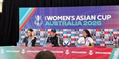 Coach Mark Torcaso speaks during the prematch presscon.