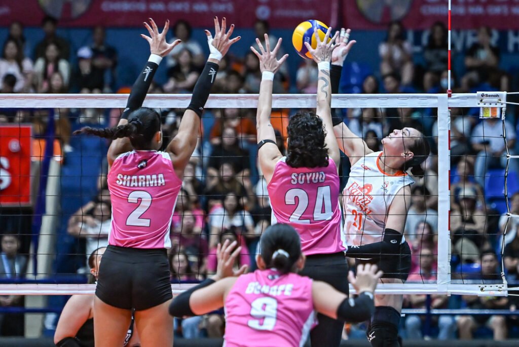 Royse Tubino powers a spike to lead Farm Fresh past Akari. [PVL Images]