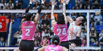 Royse Tubino powers a spike to lead Farm Fresh past Akari. [PVL Images]