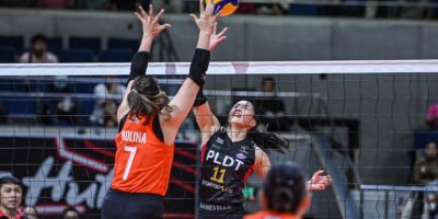 Kim Dy leads PLDT with 19 points in semifinal-clinching win. [PVL Images]