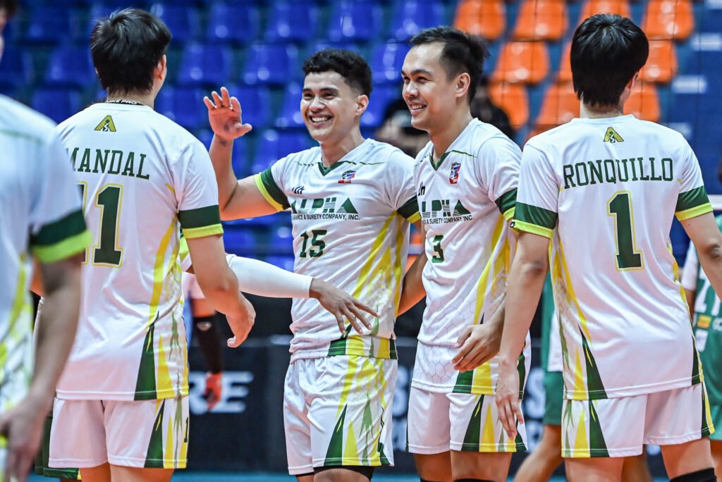 Jau Umandal fires an attack for Alpha Insurance during the 2026 Spikers’ Turf Open Conference. [Spikers Turf photo]