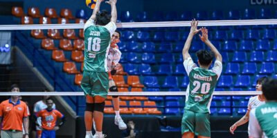 Jaron Requinton scores for Criss Cross, leading the second-unit charge in the Spikers’ Turf Open Conference. [Spikers Turf photo]