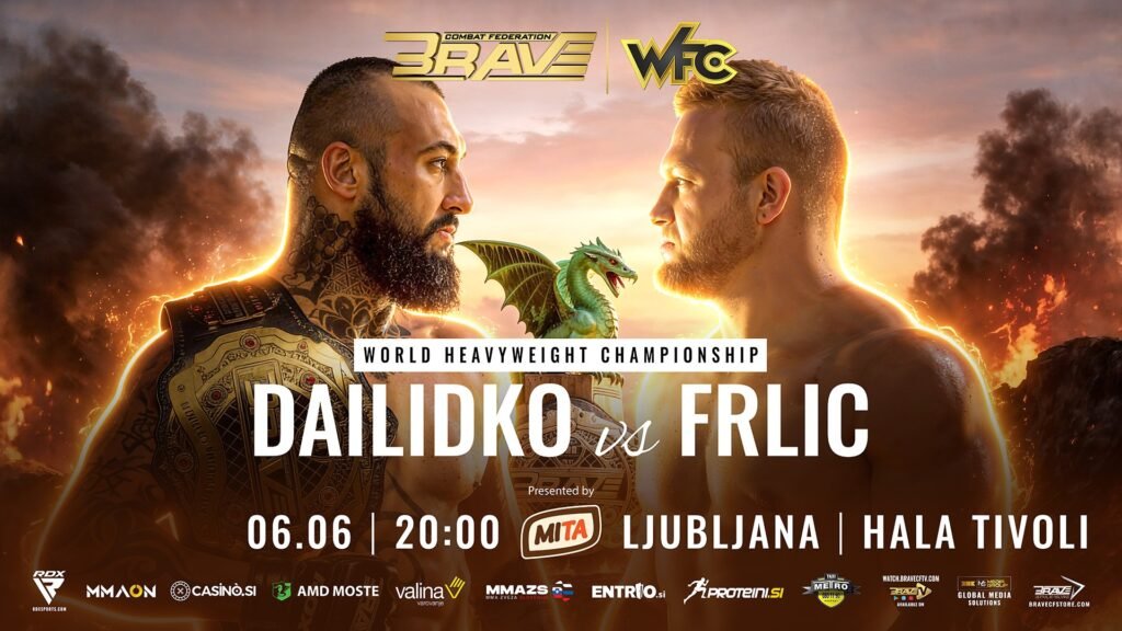 The title clash is set for Hala Tivoli in Ljubljana, Slovenia.