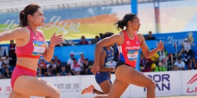 Kristina Knott competes in beach athletics as the Philippines secures a silver medal. [POC Media Pool]