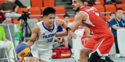 Jeff Manday attacks the basket during the 3x3 competition. [POC Media Pool
