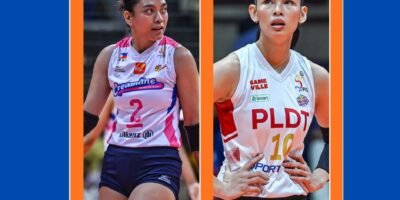 Alyssa Valdez (L) climbs in the latest PVL All-Star voting returns. Majoy Baron (R) surges to second in the middle blocker race. [PVL photo]