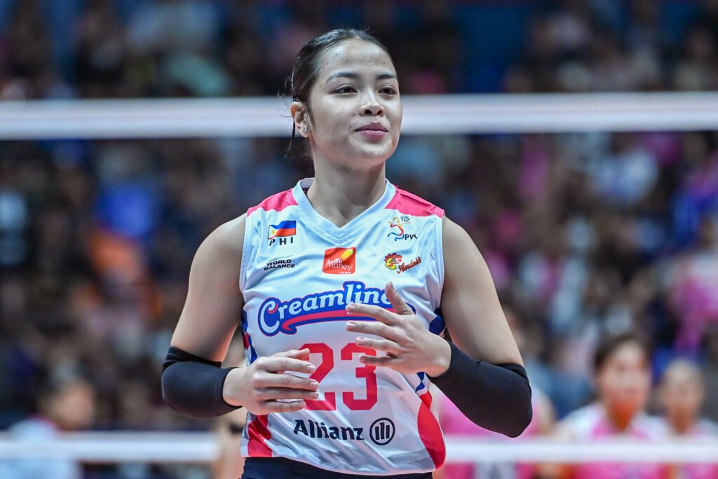 Jema Galanza rises to the top of the outside hitter category in the latest fan voting update. [PVL Images]