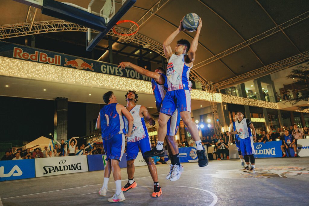 Red Bull Half Court action heats up as teams battle in fast-paced 3x3 games. [Red Bull Content Pool]