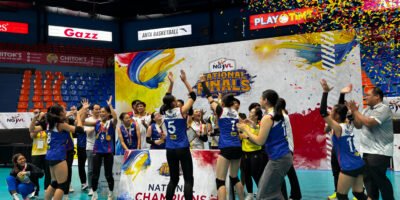 UST’s young volleyball stars shine during the NGVL under-16 finals. [photo credit: Miguel Dela Vega]