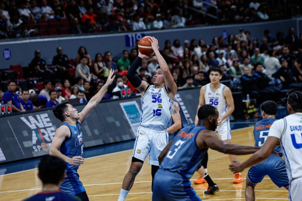 Roger Pogoy after TNT’s Game 3 victory over Meralco. [PBA Images]