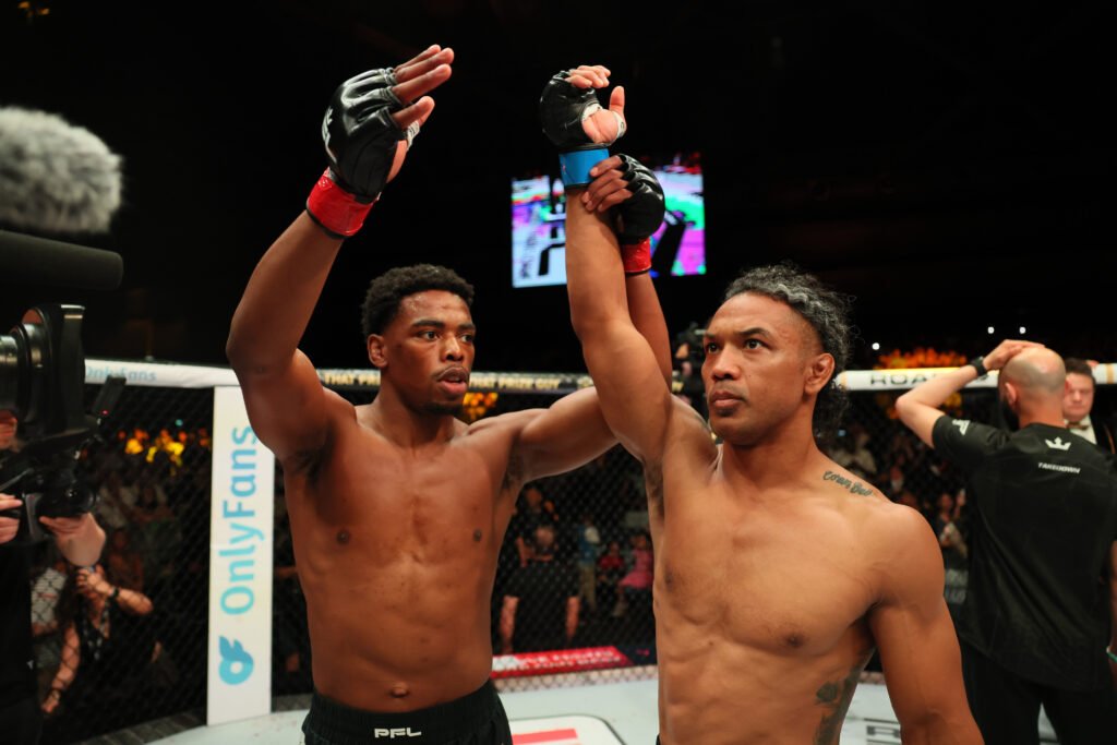 Patrick Habirora following his victory at PFL Brussels. [PFL photo]