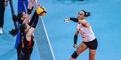 Trisha Tubu competing for Farm Fresh during PVL 2026 season action [PVL Images]
