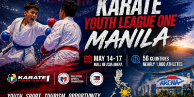 Mall of Asia Arena gears up for a major international karate spectacle.