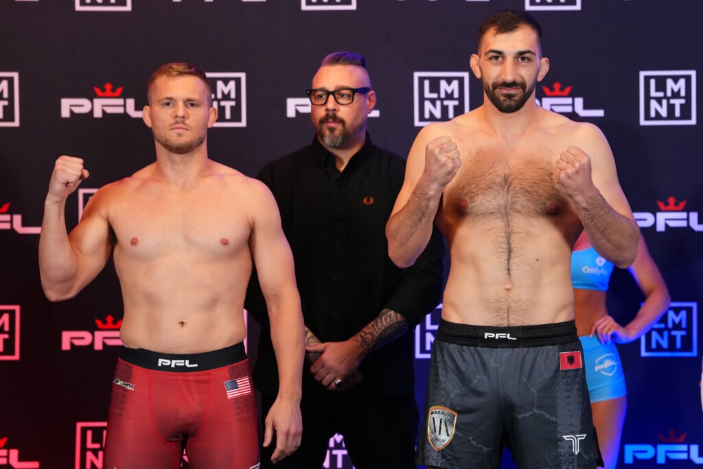 PFL Sioux Falls weigh-ins conclude with all athletes making weight successfully.