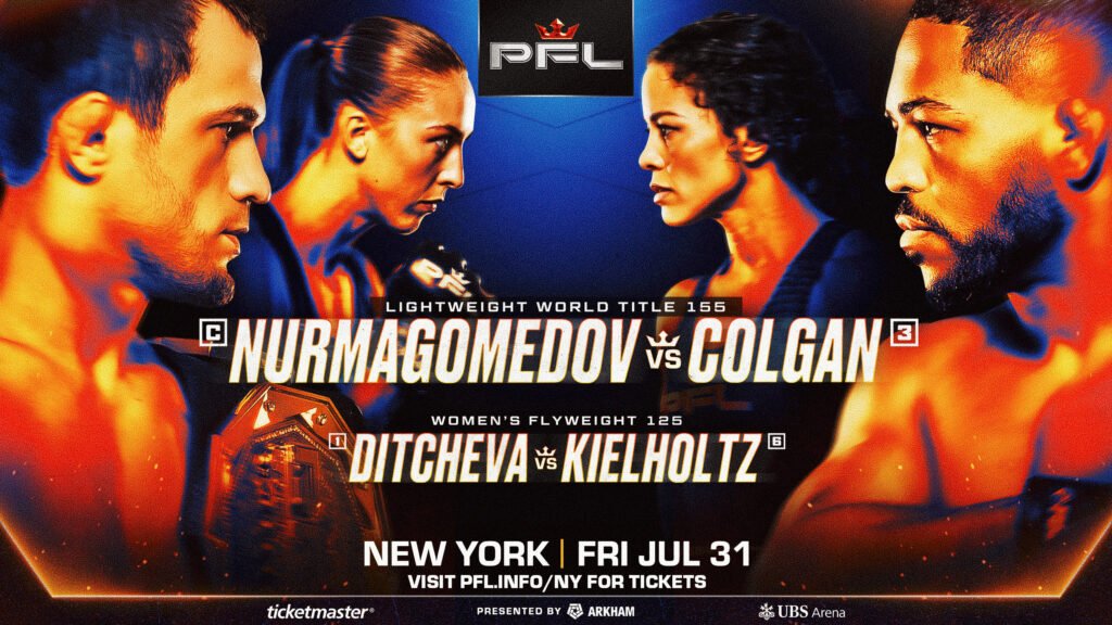 Usman Nurmagomedov will defend his PFL lightweight championship against Archie Colgan.