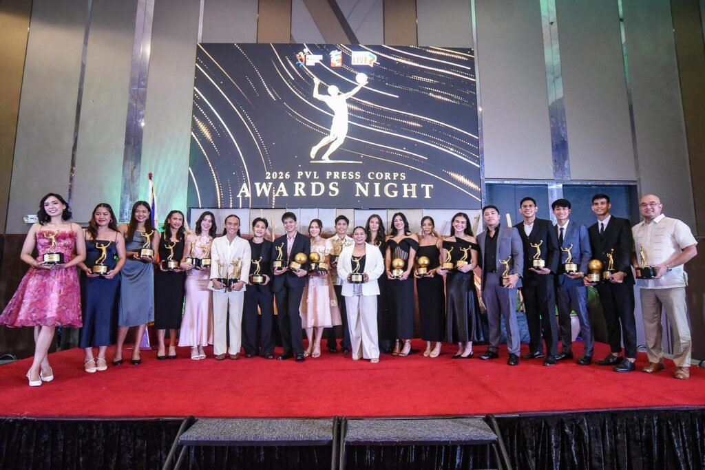 Award recipients gather during the 2nd Pilipinas PVL Press Corps Awards Night in Manila. [PVL Images]