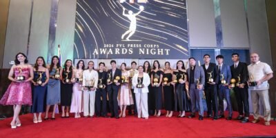 Award recipients gather during the 2nd Pilipinas PVL Press Corps Awards Night in Manila. [PVL Images]