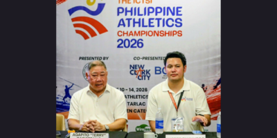 PATAFA officials discuss youth development initiatives during the ICTSI Philippine Athletic Championships.