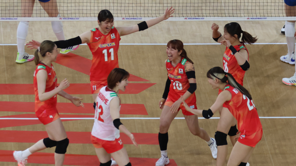 Japan women's national volleyball team during the Volleyball Nations League in Pasig City. [PSC photo]