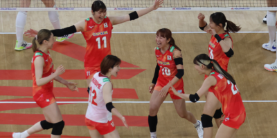 Japan women's national volleyball team during the Volleyball Nations League in Pasig City. [PSC photo]