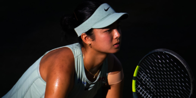 Alexandra Eala during her quarterfinal match against Elina Svitolina. [WTA Instagram]