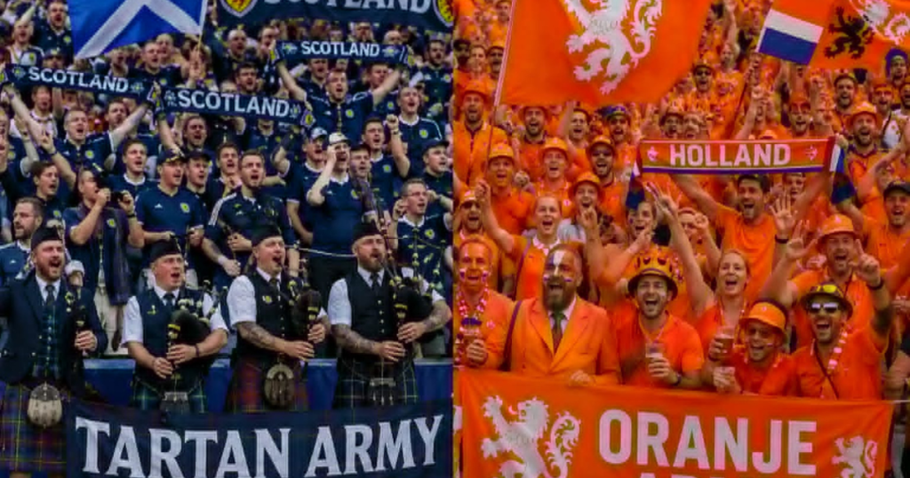 International football supporters showcase the passion and culture of the beautiful game.