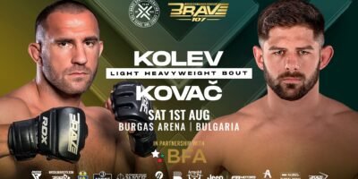 Kaloyan Kolev and Nemanja Kovač headline BRAVE CF 107 in a light heavyweight showdown.