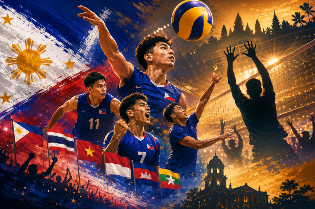 Candon City Arena hosts the 2026 SEA V Cup featuring Southeast Asia's top volleyball teams.
