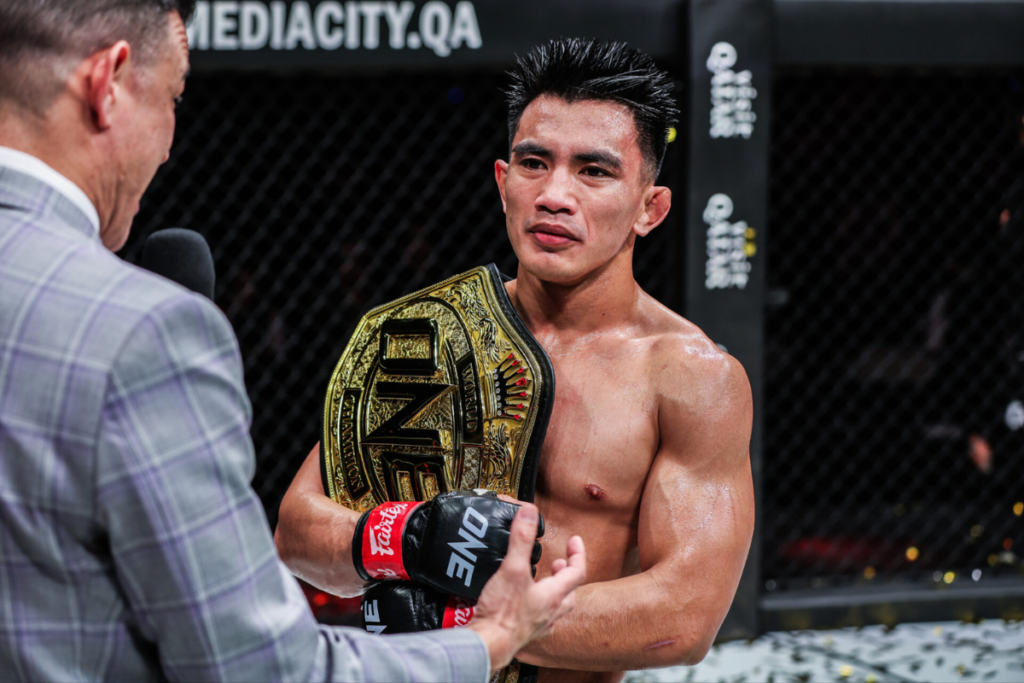 Joshua Pacio prepares to defend the ONE Strawweight MMA World Championship against Mansur Malachiev.