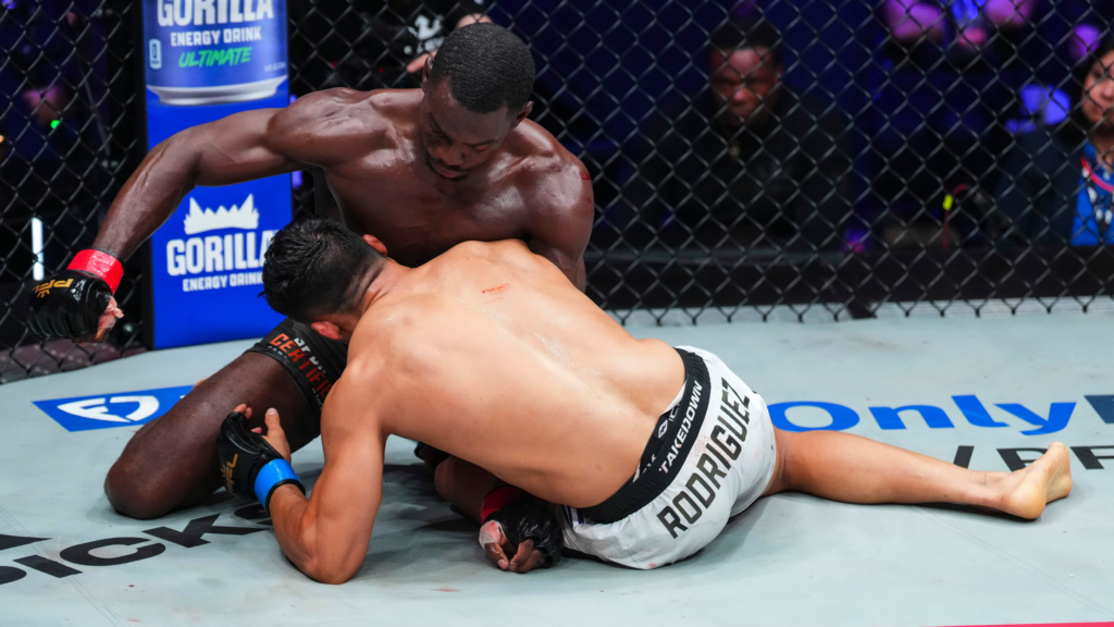 PFL Welterweight World Title: Thad Jean def. Ernesto Rodriguez by TKO (punches), 2:44, Round 3 [PFL photo]