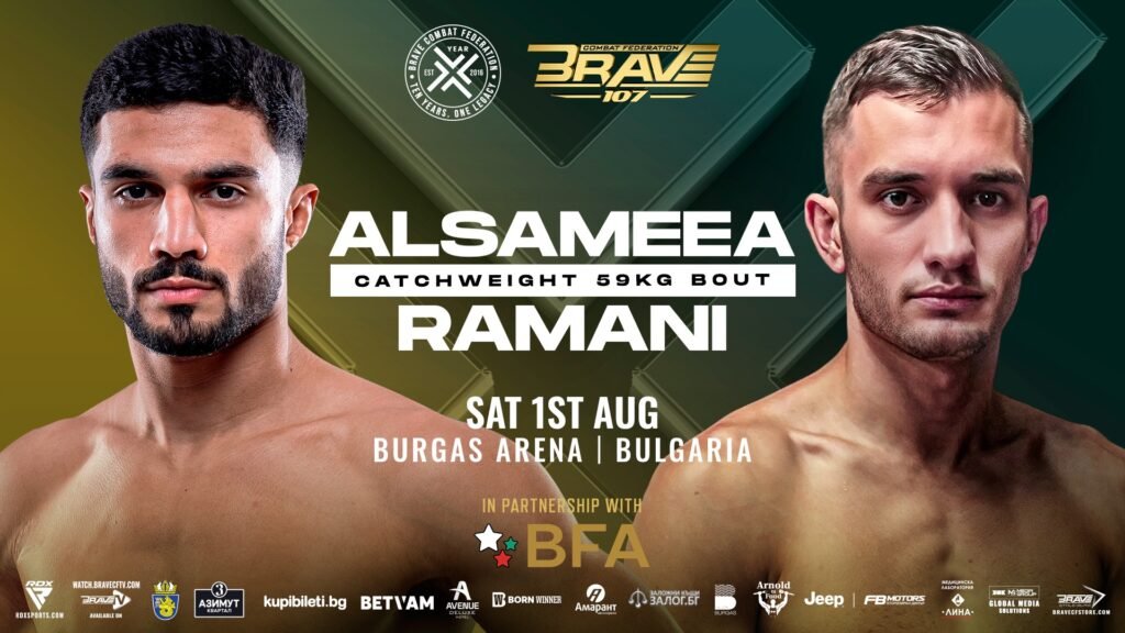 Mohamed Alsameea returns to action at BRAVE CF 107 in Bulgaria.