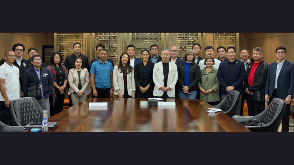POC president Abraham Tolentino and secretary-general Atty. Wharton Chan with volleyball officials. [photo: POC]