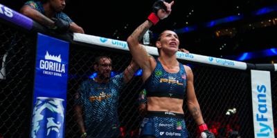 Cris Cyborg retained her PFL featherweight championship after defeating Ketlen Vieira at PFL Tampa. [PFL photo]