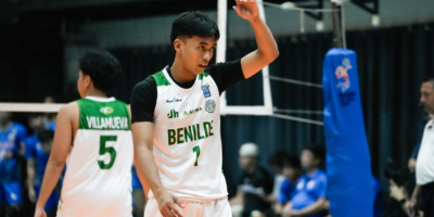 Reymark Betco led Benilde with 27 points in the Blazers' five-set victory over Arellano University. [PVL Images]