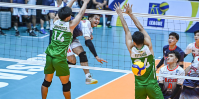 Dave Lardizabal led Letran with 24 points in the Knights' five-set upset of Benilde. [PVL Images]