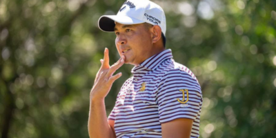 Pavit Tangkamolprasert shares the Yeangder TPC lead after a bogey-free 66 put him at 14-under through two rounds. [Asian Tour photo]