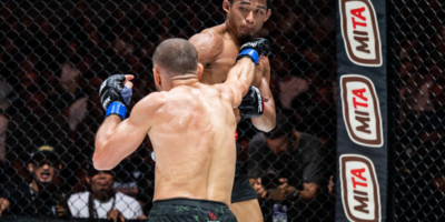 Stephen Loman saw his unbeaten BRAVE CF record come to an end during his comeback fight. [BRAVE CF photo]