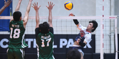 Jessel Nimo anchors Letran's attack after producing a season-best performance in the Knights' latest victory. [PVL Images]