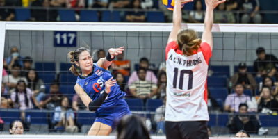 Papatchaya Phontham leads EST Cola's scoring attack as the Thai squad continues its remarkable run in the PVL Invitational. [PVL Images]