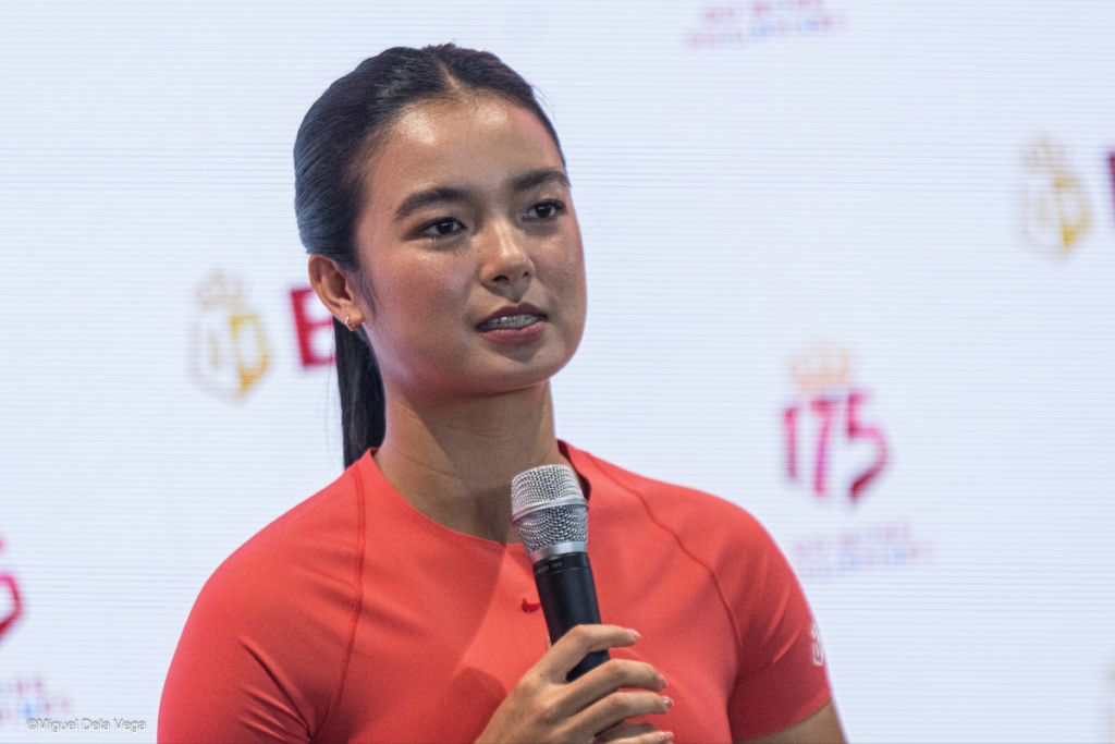 Alex Eala returns to the Asian Games after winning a bronze medal in Hangzhou three years ago. [photo credit: Miguel Dela Vega]