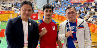 Jean Claude Saclag booked a place in the men's traditional 65kg semifinals after defeating Saudi Arabia's Saud Fawaz Almolhem, 3-0. [POC Media pool]