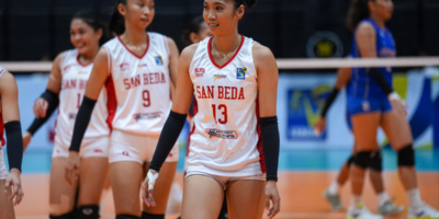 San Beda ended Arellano's unbeaten run with a four-set victory in the 2026 V-League Collegiate Challenge. [PVL Images]