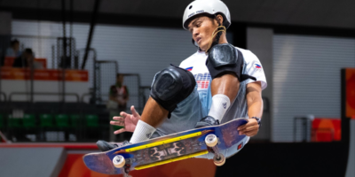 Jericho Francisco finished fourth in the Men's Park Final at the 2026 Asian Games with 84.41 points, narrowly missing the bronze medal. [POC Media Pool]