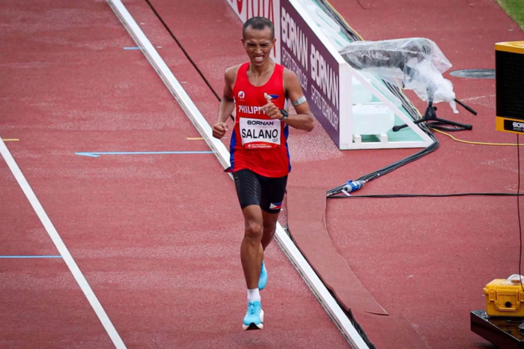 Richard Salaño completed the men's marathon at the 2026 Aichi-Nagoya Asian Games despite battling a prolonged flu and fever. [POC Media pool]